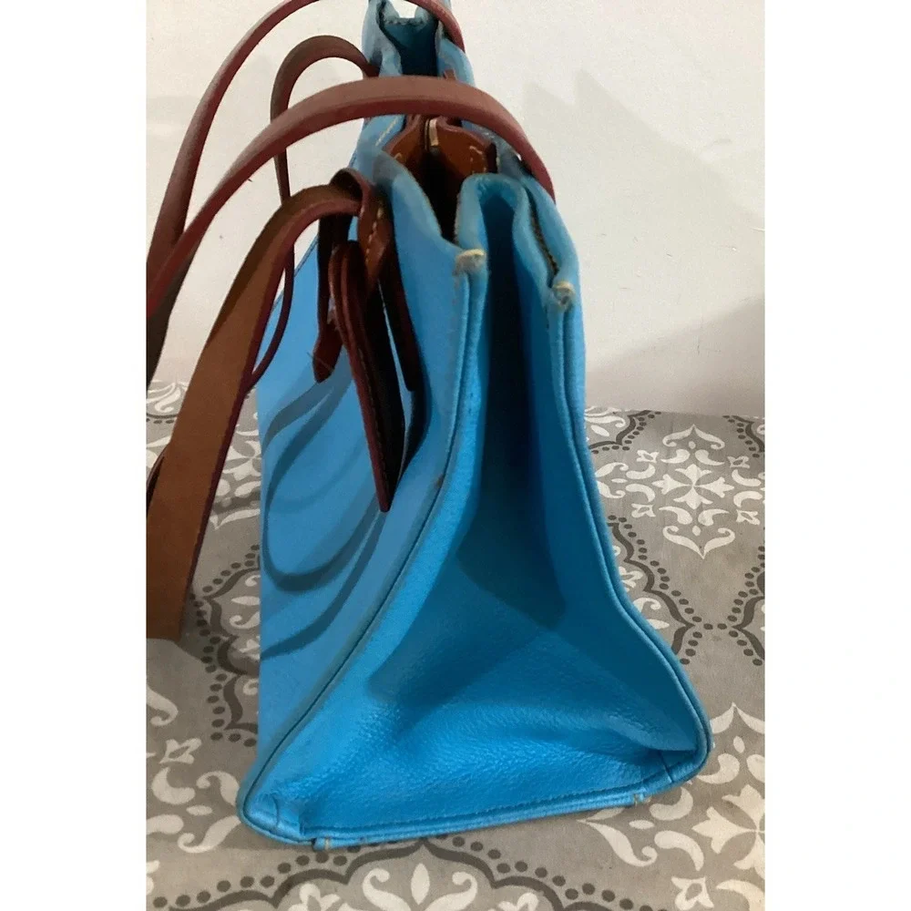 Dooney and Bourke Blue  Pebble Grain Leather Handbag